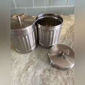 Stainless Steel Pet Treat Canister Set